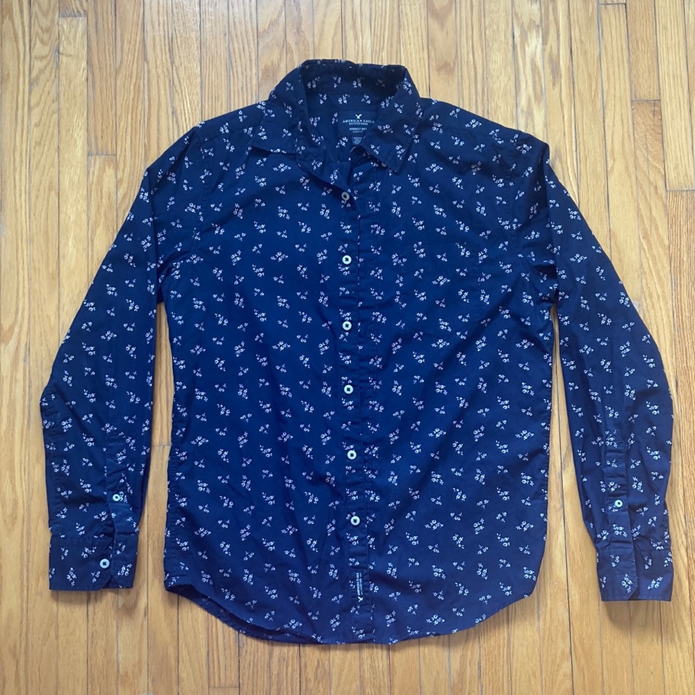 2 for $25/Mens small American Eagle seriously soft classic fit button up
